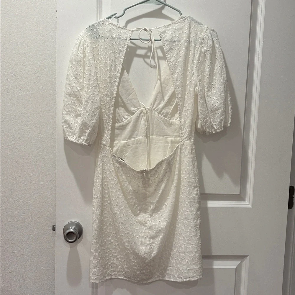 Lulu's White Lace Mini Dress - Picture 6 of 8